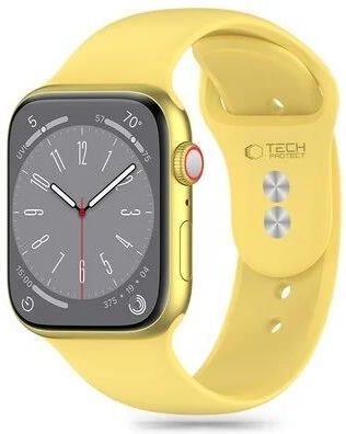 Tech-Protect Pasek Silicone Do Apple Watch 4/5/6/7/8/9/Se/Ultra (42/44/45/49Mm) Żółty