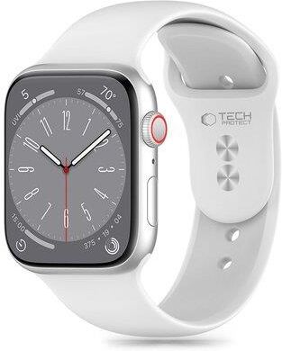 Tech-Protect Pasek Silicone Do Apple Watch 4/5/6/7/8/9/Se/Ultra (42/44/45/49Mm) Biały