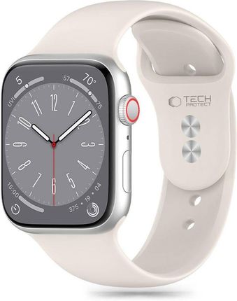 Tech-Protect Silicone Apple Watch 4 / 5 6 7 8 9 Se Ultra 1 2 (42 44 45 49 Mm) Starlight