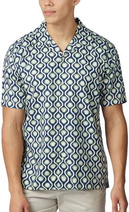 Koszula w charakterystyczny wzór Ben Sherman — Retro Geo Print Shirt — Grass Green - L