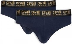 CAVALLI CLASS slipki 2 PAK majtek męskich NAVY BLU