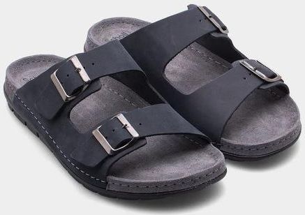 KLAPKI MĘSKIE SCHOLL WYGODNE BUTY SKÓRZANE OBUWIE LETNIE NA CO DZIEŃ F31290 - zdjęcie 2