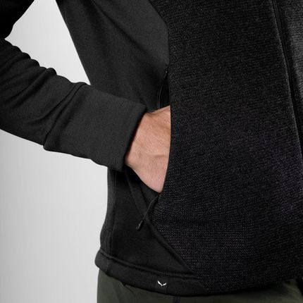 Bluza z kapturem męska Salewa FANES SARNER LIGHT czarna 00-0000028824_0910 - zdjęcie 2
