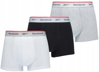 Bokserki reebok czarne/szare/białe M 3-pack