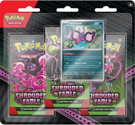 Pokemon TCG Shrouded Fable - 3 Pack Blister Pecharunt