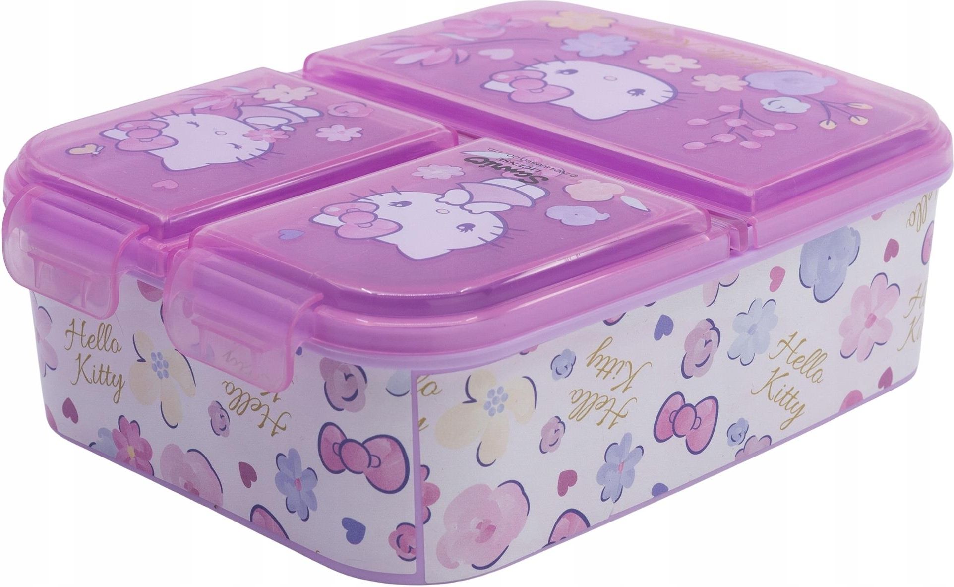 とろちゃん品　3セット Stor Hello Kitty Kotek Śniadaniówka Chlebak Lunch Box 3 Przegródki