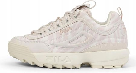 Buty Fila Disruptor damskie modne sportowe sneakersy ecru-różowe r. 41