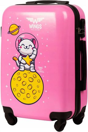 Dziecięca Walizka Kabinowa S 38L 20" Wings Różowy Astronauta