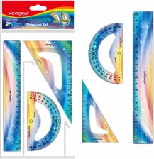 Zdjęcie Keyroad Zestaw Geometryczny 3 Elementy Raimbow Linijka Kątomierz Ekierka - Wadowice