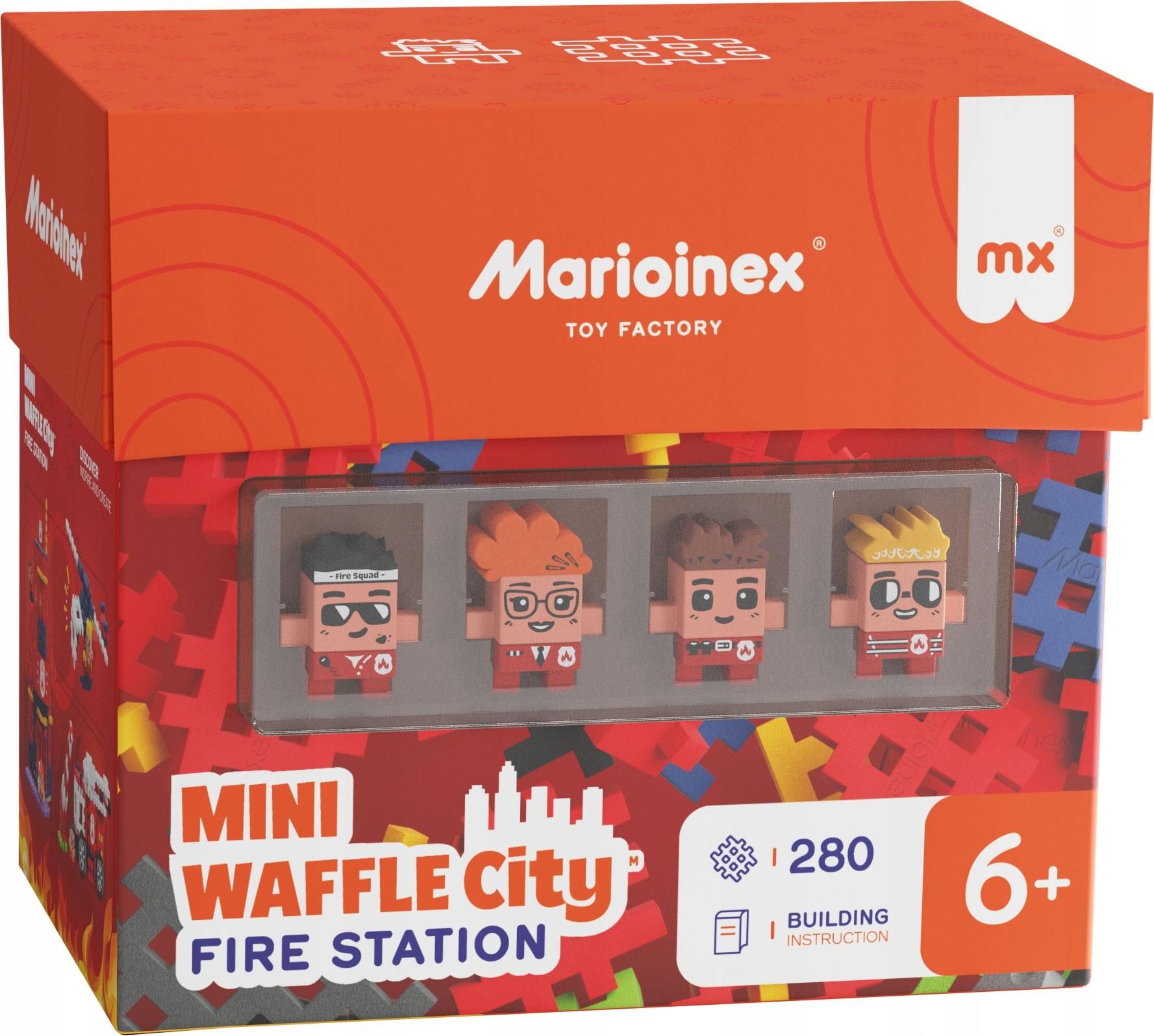 Marioinex Duża Remiza Strażacka 280 el 4 figurki Wafle Mini Marioinex Duża Remiza Strażacka 280 el 4 figurki Wafle Mini
