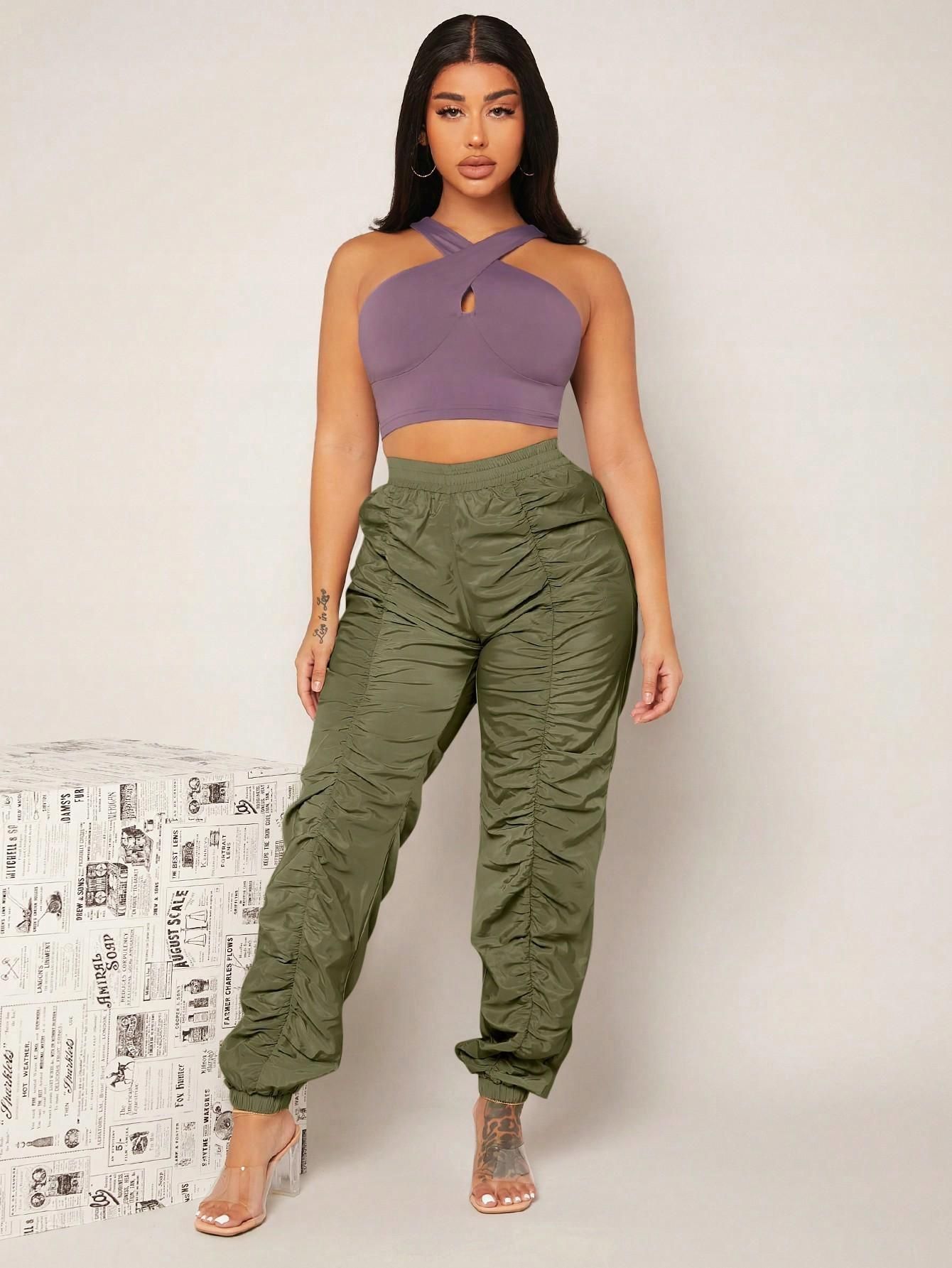 ●Sienne● Marve Cotton Pants Khaki 10178520001 i-shein-xye-satyna-khaki-pumpy