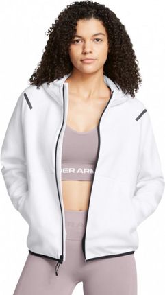 Damska bluza treningowa rozpinana z kapturem Under Armour Unstoppable Fleece FZ - biała