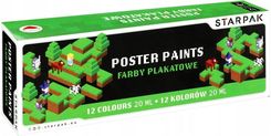 Zdjęcie Starpak Farby Plakatowe 12Kolorów 20Ml Pixel Game Diagonal 521495 - Chorzów