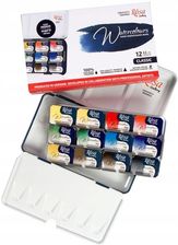 Zdjęcie Rosa Gallery Farby Akwarelowe W Kostkach 12 Kol. Classic Metalowej Kasetc - Nowe Brzesko