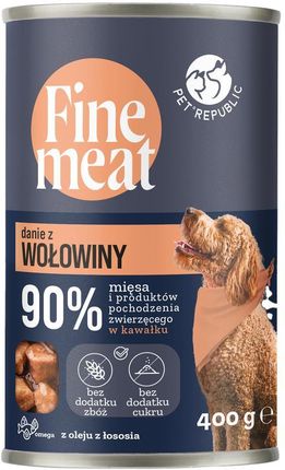 Petrepublic Fine Meat Puszka Karma Mokra Dla Psa Danie Z Wołowiny 10X400G - zdjęcie 2