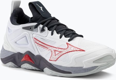 Buty Do Siatkówki Męskie Mizuno Wave Momentum 3 White/Salsa/Black