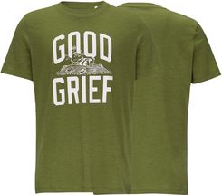 T-shirt męski s.Oliver grafika Peanuts ciemnozielony - L - zdjęcie 1
