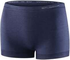 Zdjęcie Brubeck Damskie Bokserki Majtki Wełna Merynosa Comfort Merino Granatowy XL - Bolesławiec