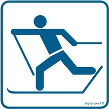 Zdjęcie Signproject Znak Rc013 Trasa Biegów Narciarskich, 100X100 Mm, Fn - Folia Samoprzylepna - Jaworzno