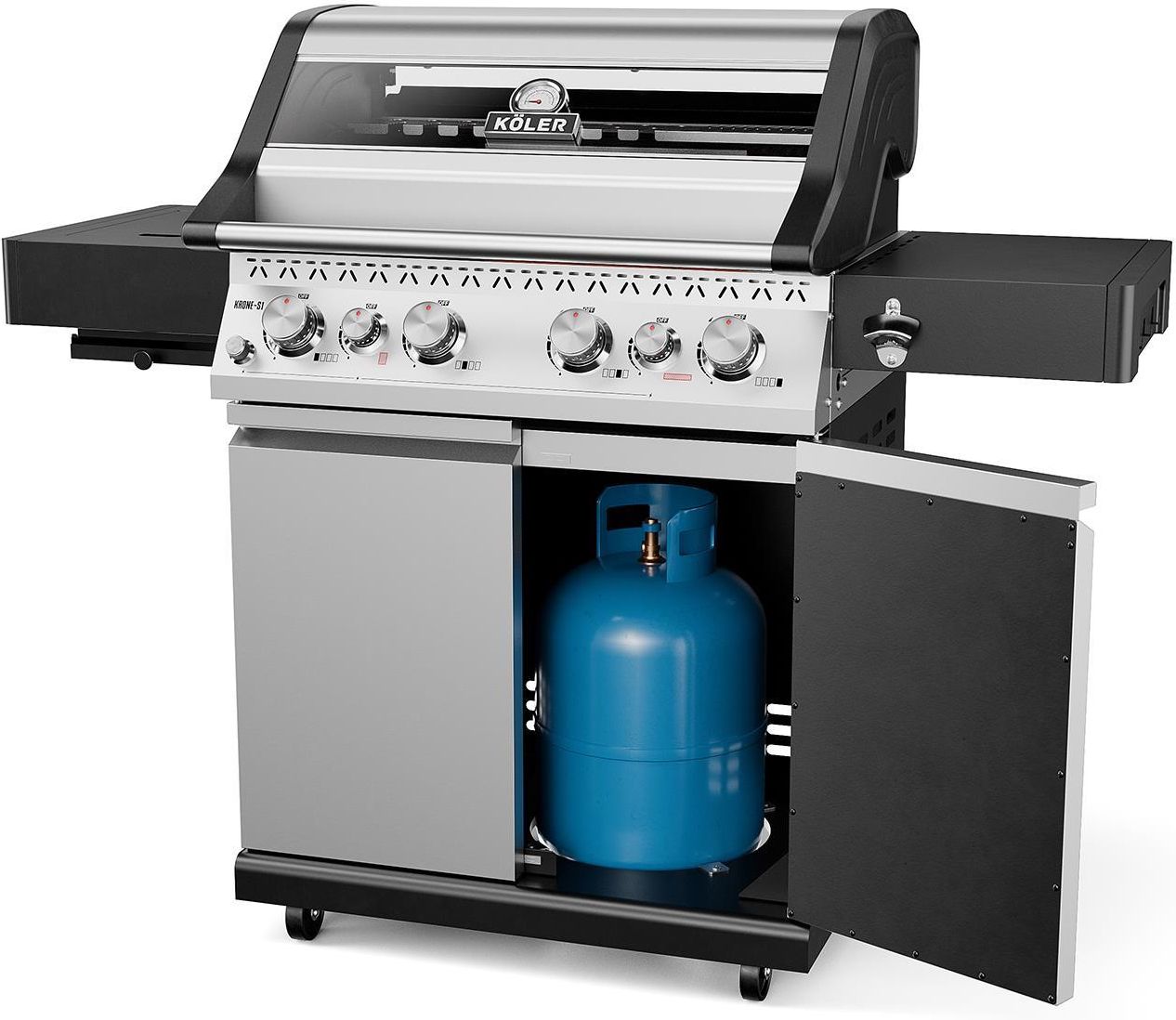 фото Гриль газовий мобільний Koler Krone S1 Silver (KK-S1/S)