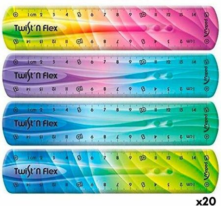 Za-Tren Zestaw Linijek Maped Twist'N Flex Coloured 15Cm Elastyczne 20Szt.