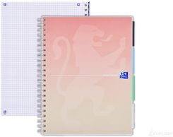 Oxford Kołozeszyt Gradient Projectbook B5 Kratka 80 Kartek 80G Pastelowy Morelowy