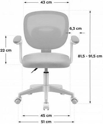 Mark Adler Krzesło Dziecięce Biurkowe Junior 3.0 Grey  - zdjęcie 5