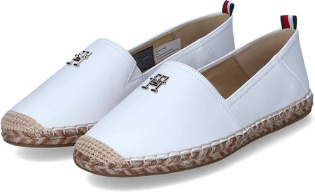 Tommy Hilfiger damskie espadryle / buty wsuwane biała gładka skóraRozmiar:41