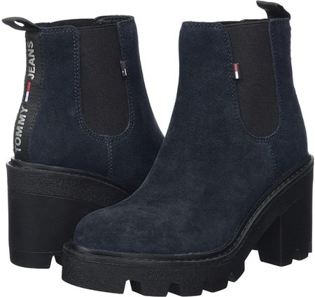 Buty damskie Tommy Hilfiger Essential Suede Mid Hell botki skórzane 41