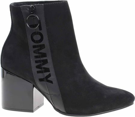 Buty damskie Tommy Jeans Zip Mid Heel botki na obcasie 40