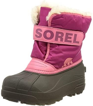 Dziecięce buty zimowe unisex Sorel, TODDLER SNOW COMMANDER, Czerwony (Tropic Pink/Deep Blush), Rozmiar: 22