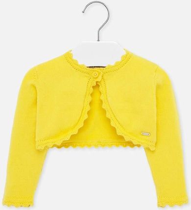 Sweter dziecięcy MAYORAL Yellow Bolero-Cardigan bolerko żółte 86