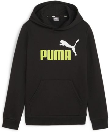 Bluza z kapturem chłopięca Puma ESS+ 2 COL BIG LOGO FL czarna 58698759