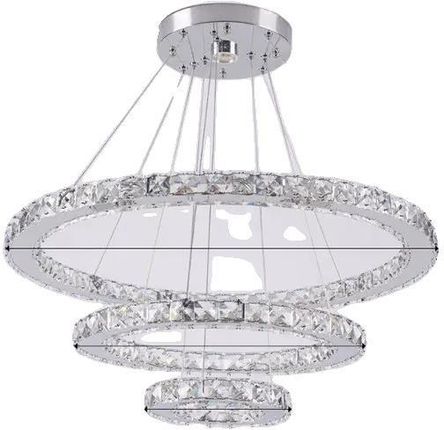 Supplyswap Nowoczesny Żyrandol, Wiszące Kryształowe Pierścienie Led, Elegancka Dekoracja Do Salonu I Jadalni, 3 D60X40X20Cm, Zdalne Sterowanie (3979)
