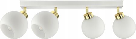 Luxolar_Light_Factory Lampa Wisząca Sufitowa Plafon Biała Szklane Kule White Glass Bg4 Led E27