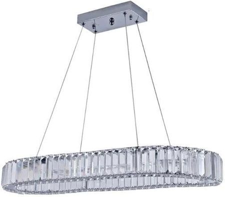 Supplyswap Nowoczesny Żyrandol, Wiszące Kryształowe Pierścienie Led, Elegancka Dekoracja Do Salonu I Jadalni, L70 W25 H7.6Cm, Zdalne Sterowanie (3979)