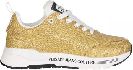 Versace Jeans Couture Damskie Sneakersy Skórzane Buty Gold