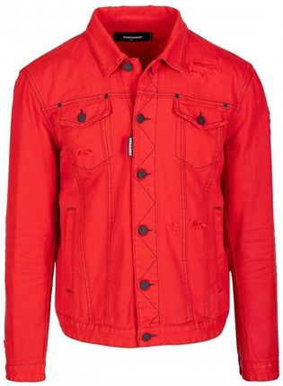 Dsquared2 Włoska Kurtka Jeansowa Red Tiger D2 Dan Jacket