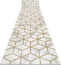 BestenTeppicheDe Chodnik Emerald 1014 Kostka Krem Złoty 100Cm Żółty 100X840Cm (237323)