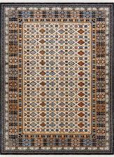 BestenTeppicheDe Dywan Keshan Frędzle Ramka Orientalny 6428 53551 Beż Granat Wielokolorowy 200X290Cm (MO317) - zdjęcie 1