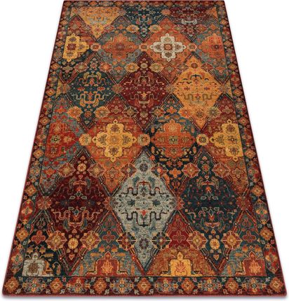 BestenTeppicheDe Dywan Wełniany Omega Torino Orientalny Rubin Czerwony 235X350Cm (OM260)