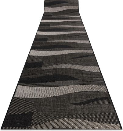 BestenTeppicheDe Chodnik Sizal Floorlux Wzór 20212 Black Silver 70Cm Beżowy 70X110Cm (244360)