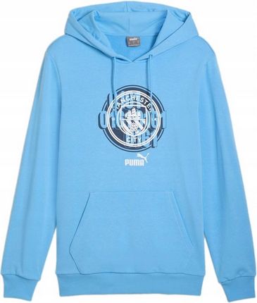 Bluza z kapturem męska Puma MCFC FTBLCULTURE niebieska 77777639