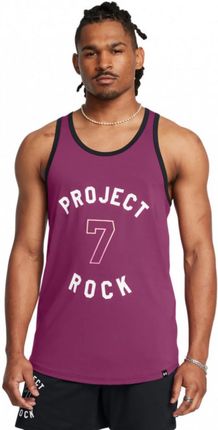 Męski top treningowy Under Armour Project Rock Mesh Tank Boh - fioletowy