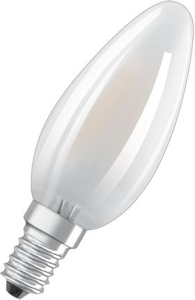 Żarówka LED OSRAM SUPERSTAR+ CLASSIC P GLFR 25, E14, w kształcie miniświeczki, 2,2W, 300lm, 2700K, ciepłe białe światło, znacznie zredukowana składowa