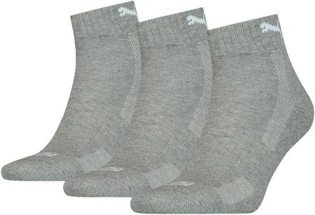 Skarpety unisex Puma CUSHIONED QUARTER 3-PACK szare 90794303