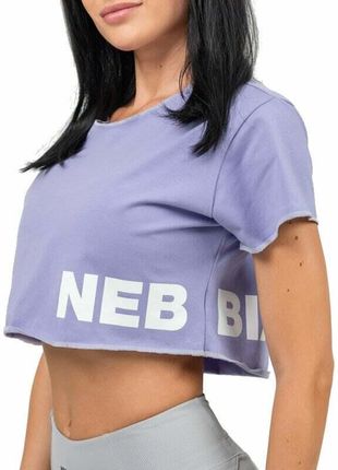 Nebbia Oversized Crop Top Powerhouse Light Purple XS Fitness tričko