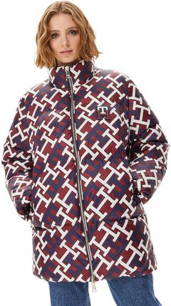 Kurtka damska Tommy Hilfiger Rwb Monogram Printed Down Coat puchowa zimowa M