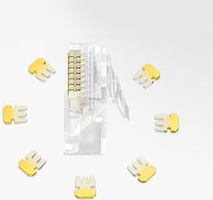 Ugreen 100X Wtyk Wtyczka Złączka Końcówka Rj45 8P8C Cat 6 Przezroczysty