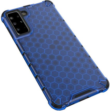 Icableseu Honeycomb Etui Pancerny Pokrowiec Z Żelową Ramką Samsung Galaxy S21 5G Niebieski